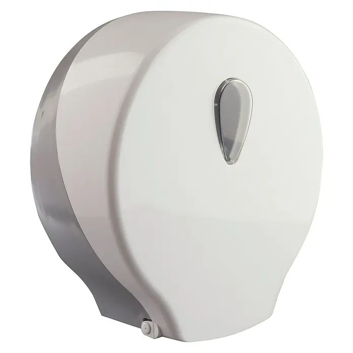 CM Baños Dispensador de papel higiénico industrial - An x Al: 30,4 x 32,6 cm, Blanco/gris