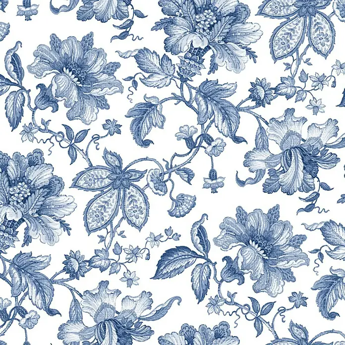 Cortina con ollaos Vigo - 140 x 260 cm, 100% poliéster, Blanco/Azul