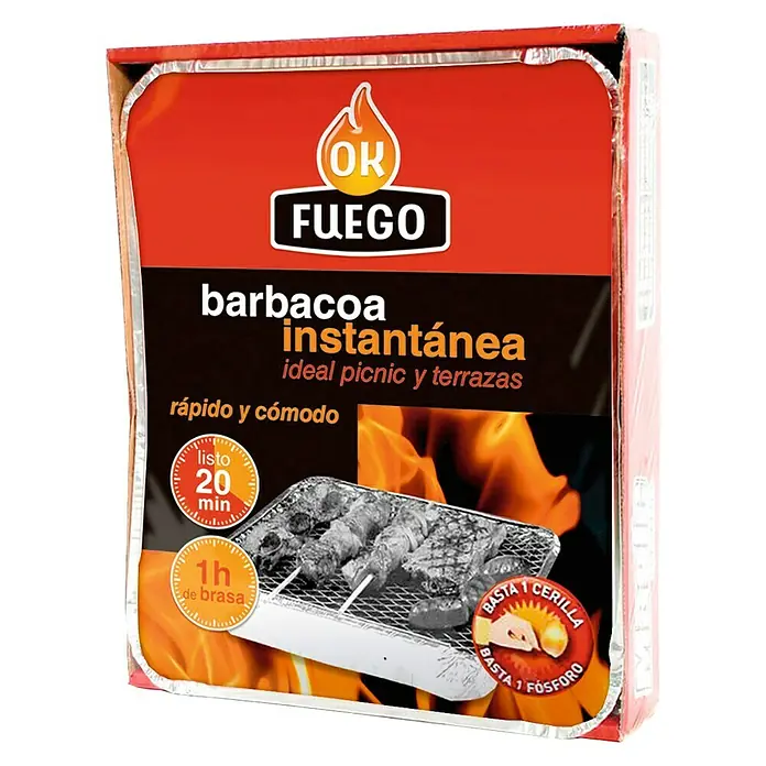 Ok Fuego Barbacoa de un solo uso - L x An: 25 x 36 cm