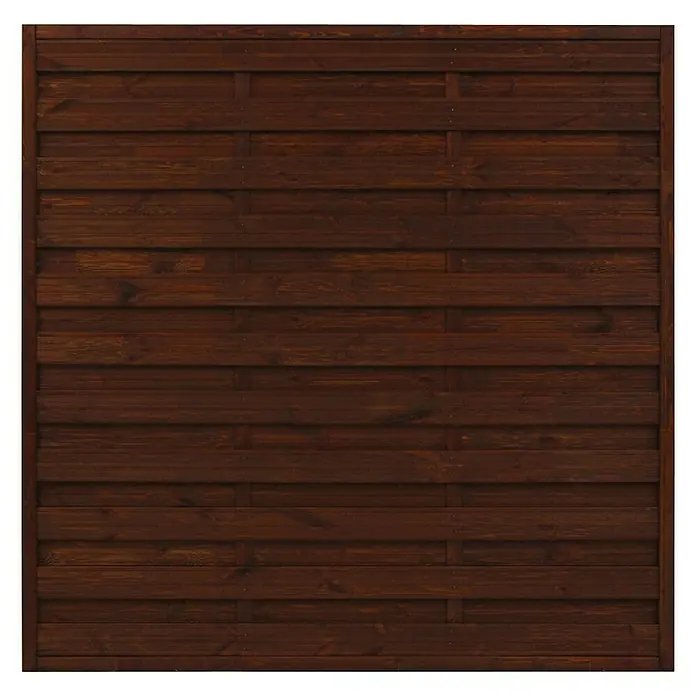 Andrewex Sichtschutzzaun Classic - 180 x 180 cm, Gerade, Braun - Vorderansicht
