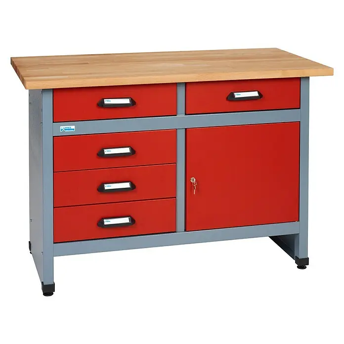 Küpper Radni stol - D x Š x V: 60 x 120 x 84 cm, Broj ladica: 5 Kom. - Pogled sprijeda