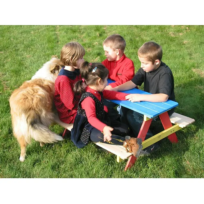 Dobar Kinder-Picknicktisch - 90 x 85 x 45 cm, Geeignet für: Bis zu 4 Kinder - Stimmungsaufnahme