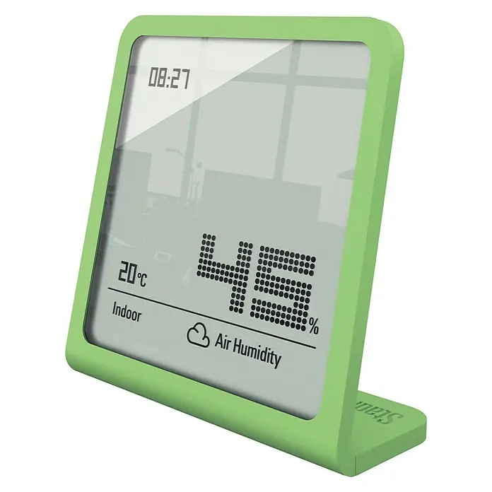 Stadler Form Digitales Thermo-Hygrometer Selina - Digital, Lime - Vorderansicht