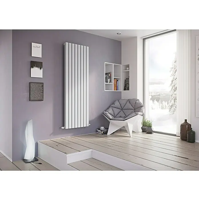 Ximax Raumheizkörper Erupto Quadrat - 58,5 x 60 cm, 680 W, Weiß - Vorderansicht