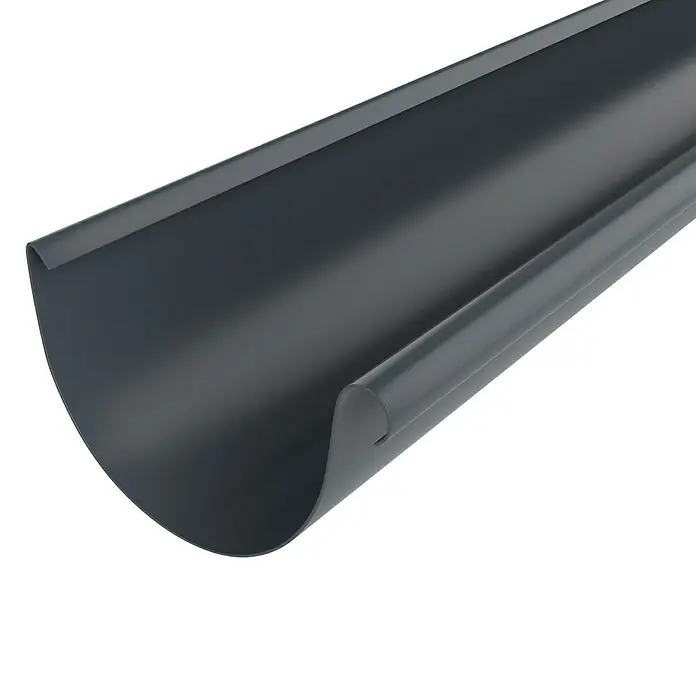 FunkeGruppe Halbrunde Dachrinne - Nennweite: 75 mm, Länge: 200 cm, Kunststoff, Anthrazit