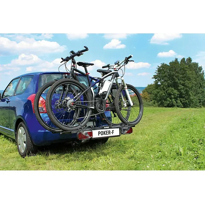 Eufab Fahrradträger Poker-F - Geeignet für: 2 Fahrräder, Traglast: 60 kg, Passend für: Fahrzeuge mit Anhängerkupplung