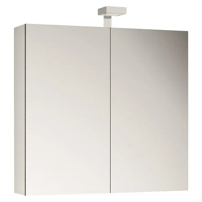 Allibert LED-Spiegelschrank - 80 x 70 cm, Mit Beleuchtung, Spanplatte, Weiß
