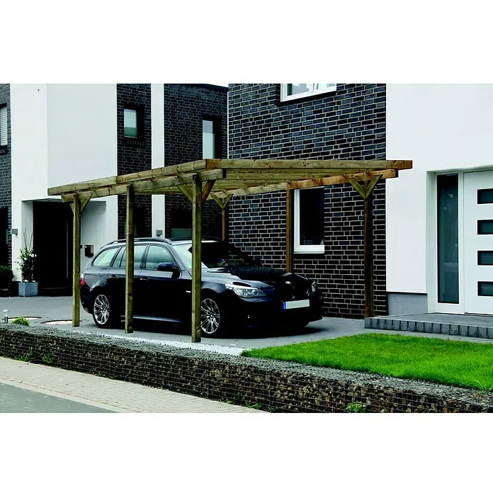 Nadstrešnica za auto - 5,02 x 3 m, Visina ulaza: 2,13 m - Živopisni prikaz