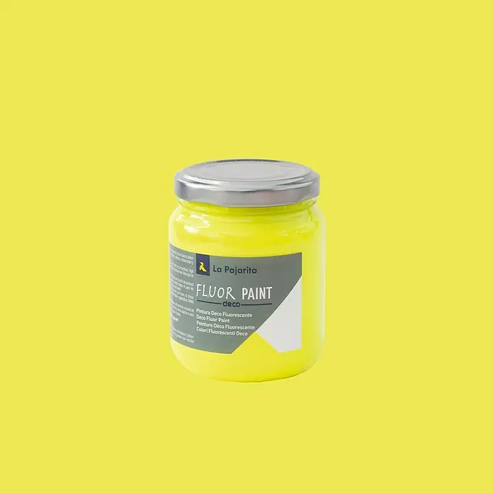 La Pajarita Pintura Fluor Paint - Yellow, 175 ml - Vista frontal