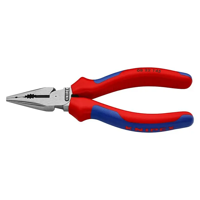 Knipex Combinatietang - Lengte: 145 mm, Uitvoering kop: Met facet, Materiaal greep: Meercomponenten omhulsel - Top-down weergave