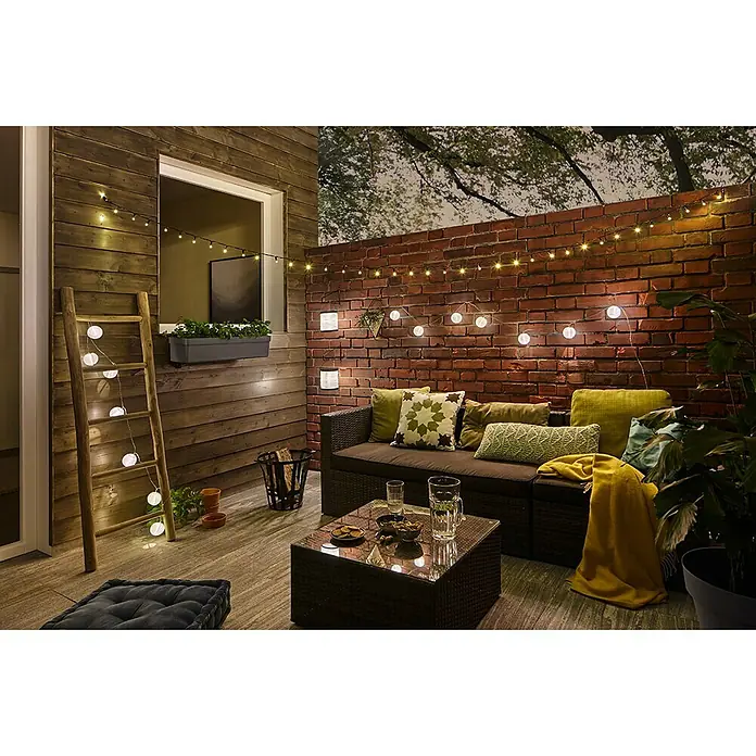 Paulmann Mobiles LED-Licht Lampion - 0,2 W, Grau, Weiß, Höhe: 17 cm, IP44