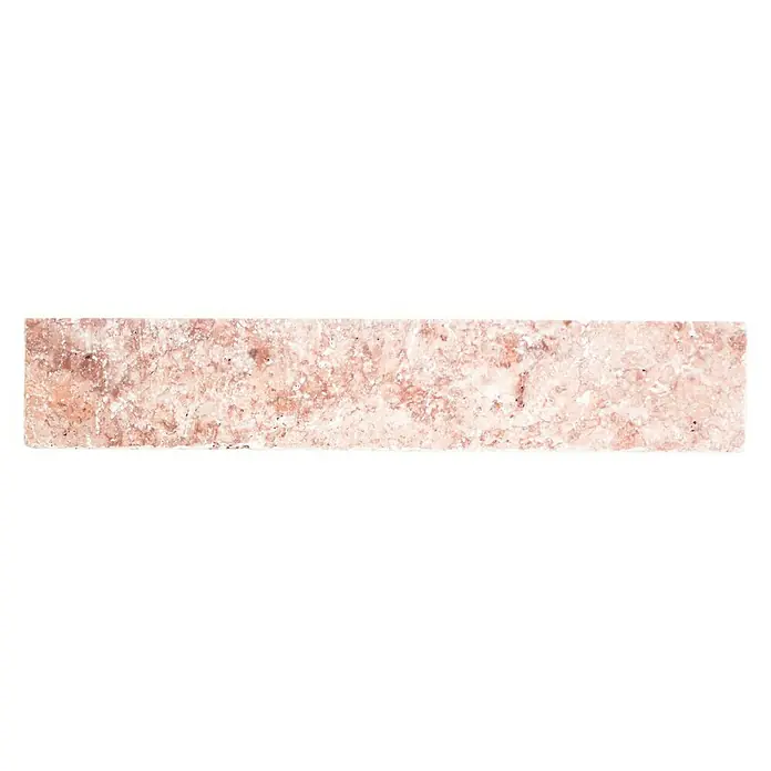 Sockelfliese Travertin SO 45470 - 7 x 40,6 cm, Rosso, Matt - Ansicht von oben