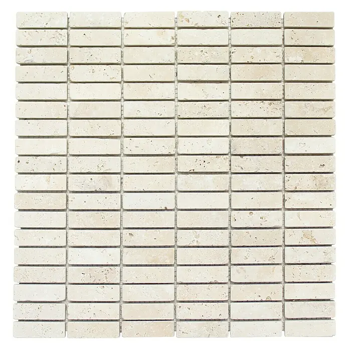 Mosaikfliese Stäbchen Chiaro XNT 46158 - 30,5 x 30,5 cm, Beige, Matt - Ansicht von oben