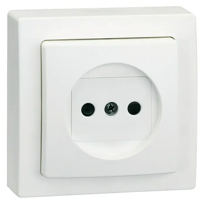 Simon Enchufe Serie 73 - Blanco, Aluminio, IP20, En pared