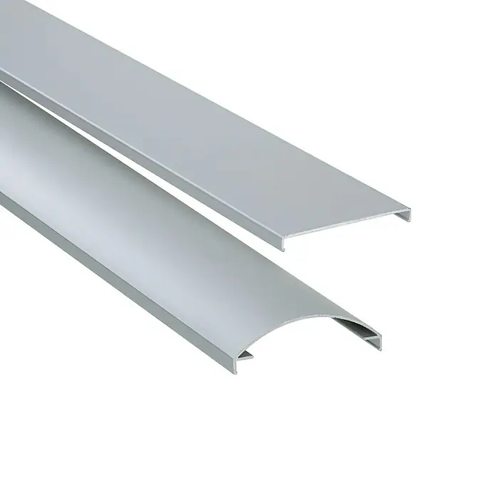 Perfil de bloques de vidrio - Blanco, 1 m x 8 cm, Material: Aluminio - Primer plano