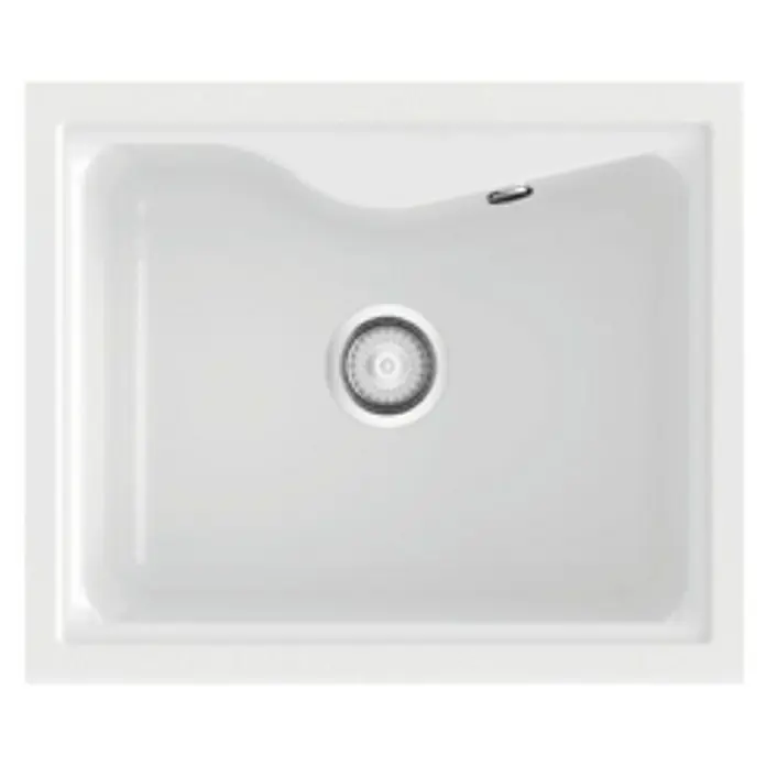 Poalgi Fregadero encastrable City 320 - 51 x 62 cm, Gelcoat, Blanco