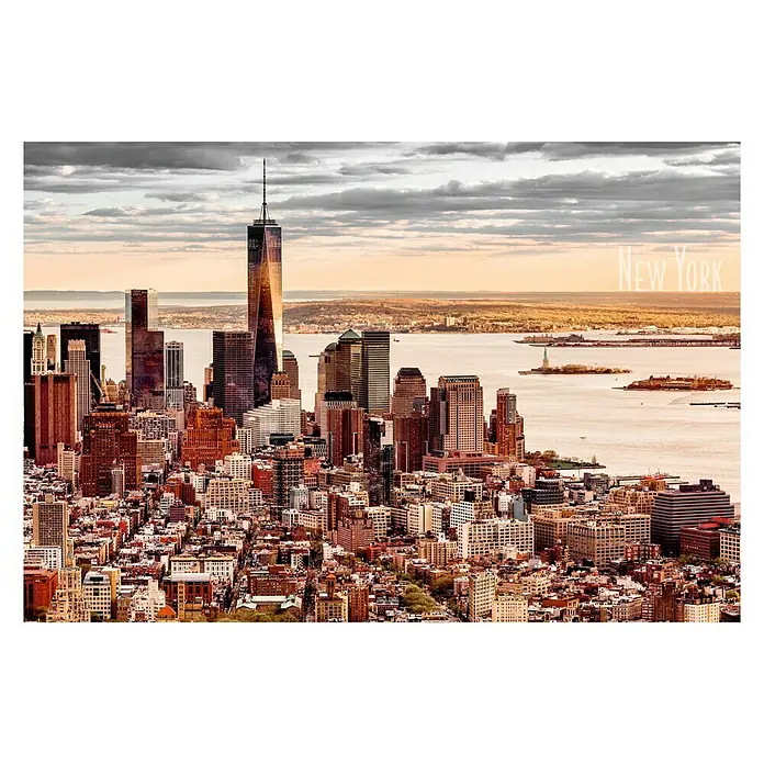 Póster Manhattan vista - Ciudad, An x Al: 97 x 65 cm