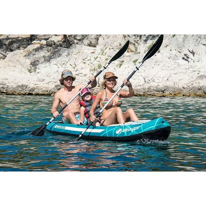 Sevylor Kajak Alameda - L x B: 375 x 93 cm, Nutzlast: 210 kg, Geeignet für: 2+1 Personen - Vorderansicht