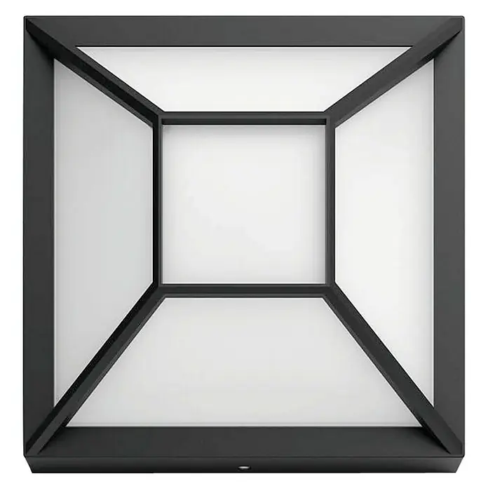 Philips Aplique exterior LED Drosera - 12 W, 74 x 190 x 190 mm, Negro, IP44