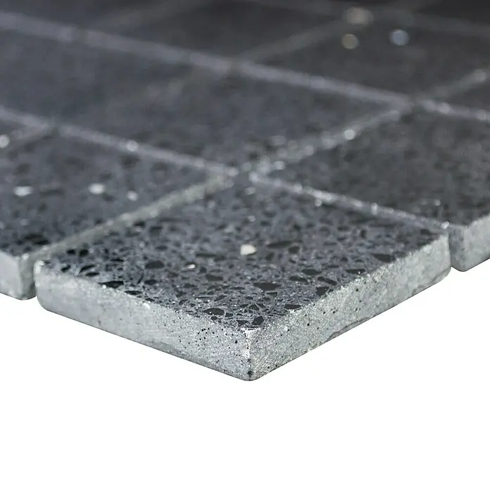 Mosaikfliese Quadrat Artifical XCM ASM42 - 30,5 x 30,5 cm, Schwarz - Detailaufnahme