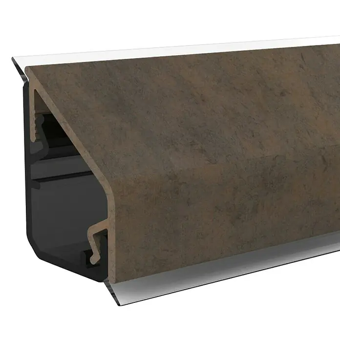 Kantoflex Wandabschlussprofil Design 45274 Cortenstahl - 300 x 1,6 x 2,4 cm - Linke Seitenansicht