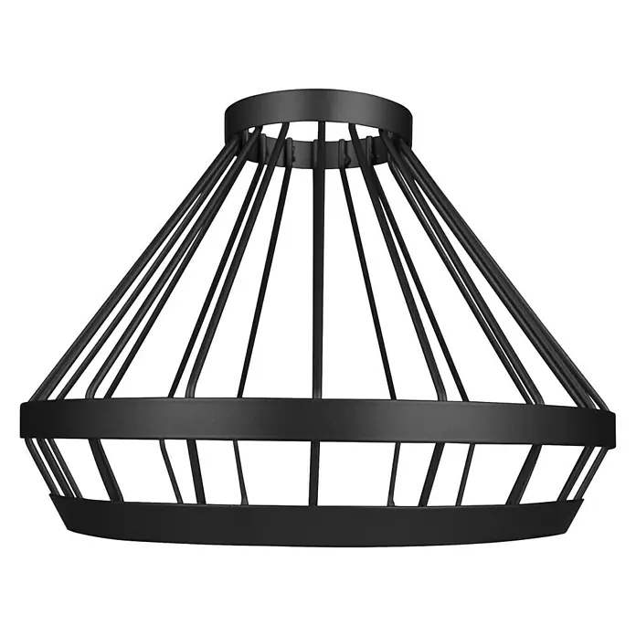 Ledvance Lampenschirm Cage - Ø x H: 23,9 x 17,2 cm, Schwarz, Aluminium, Rund - Ansicht von oben