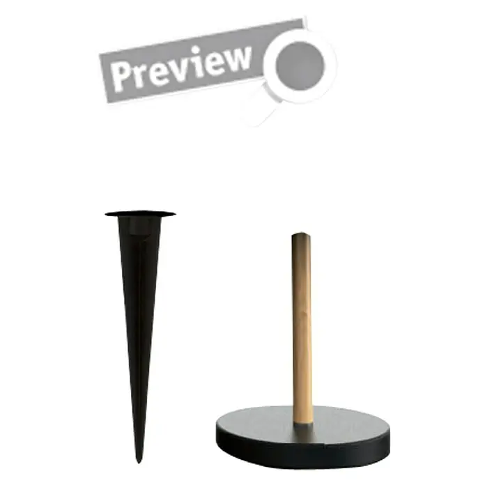 Paulmann Lampenschirmgestell Companion - Anthrazit, Kunststoff, Mit Erdspieß, Höhe: 38,5 cm - Vorderansicht