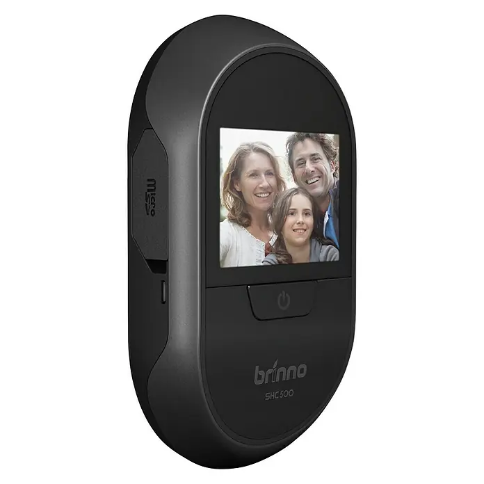Brinno Digitaler Türspion SHC 500 - Türstärke: 28 mm - 58 mm, Einbaumaß: 12 mm Türbohrung, Bildschirmtyp: 2,7″ TFT - Rechte Seitenansicht