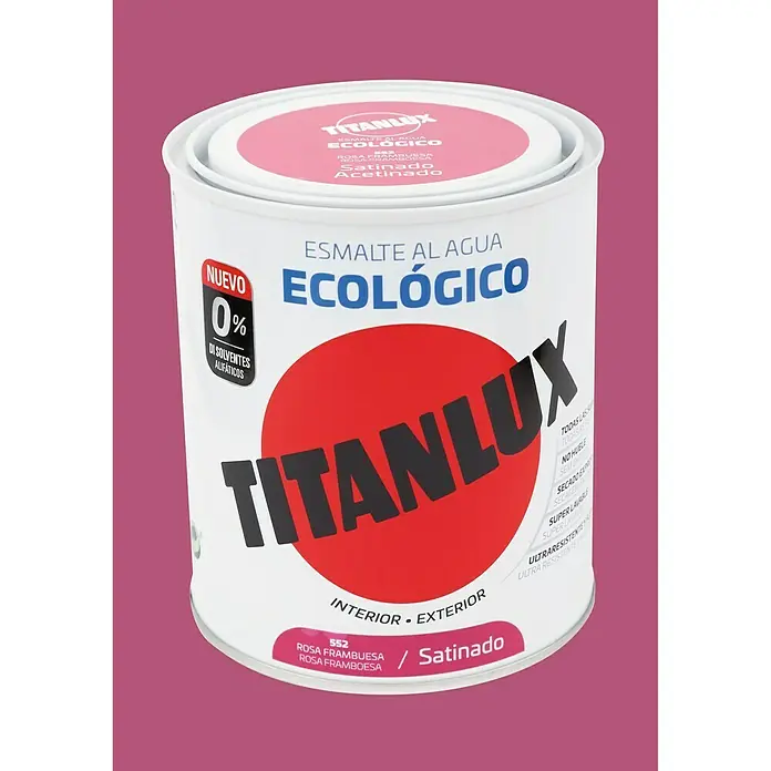 Titanlux Esmalte de color Eco - Rosa frambuesa, 750 ml, Satinado