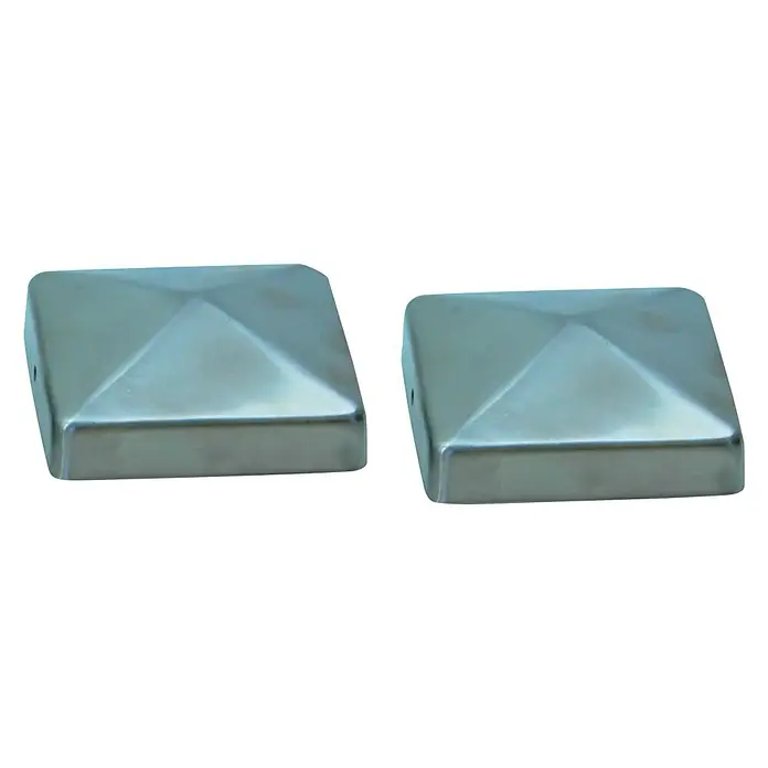 Pfostenkappe - 90 x 90 mm, Eckig, Edelstahl