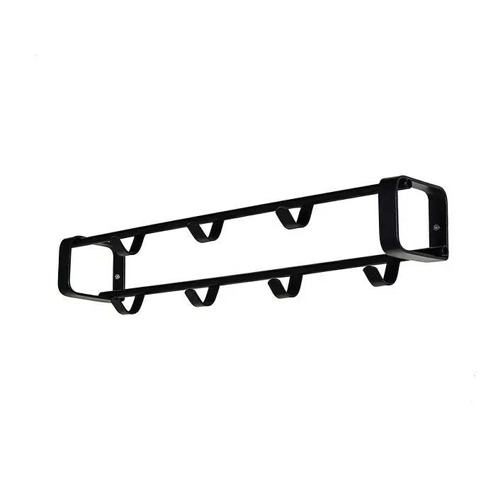 Spinder Design Garderobenleiste Rex 1 - Anzahl Haken: 7 Stk., L x B x H: 11,5 x 60 x 10 cm - Rechte Seitenansicht