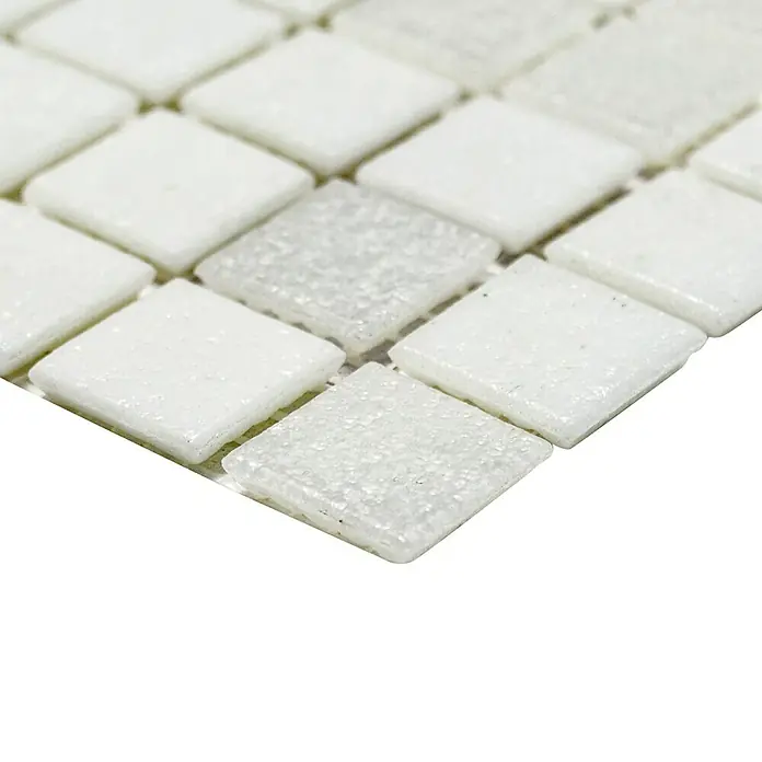 Mosaikfliese Quadrat Mix GM A 11 - 32,7 x 30,5 cm, Weiß, Matt - Detailaufnahme
