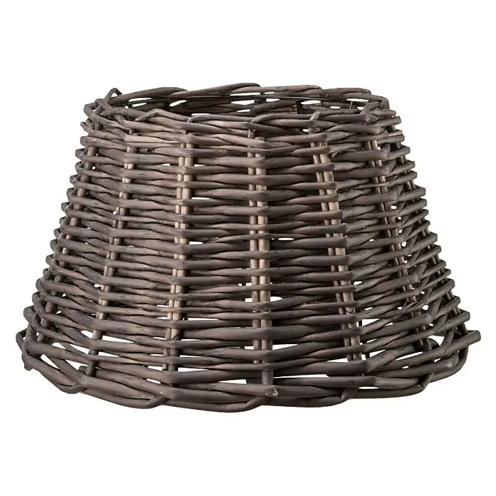 Home Sweet Home Lampenkap Roseau - l x b x h: 30 x 20 x 30 cm, Bruin, Hout, Rond - Vooraanzicht