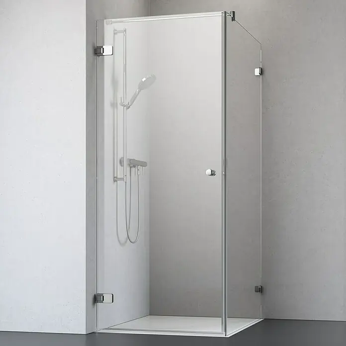 Camargue Air Eckdusche C22+C26 - 77,5 x 77,5 x 200 cm, Stärke: 8 mm, Silber - Stimmungsaufnahme