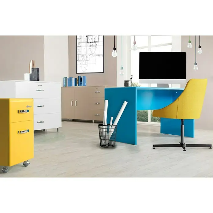 Phönix Miami Kommode - L x B x H: 43 x 97,6 x 88,8 cm, Weiß, Anzahl Schubladen: 3 Stk. - Stimmungsaufnahme