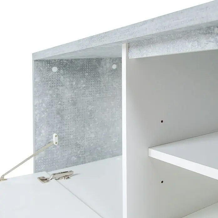 Phönix Bruno Sitzbank - L x B x H: 36 x 90 x 46,7 cm, Grau/Weiß - Detailaufnahme