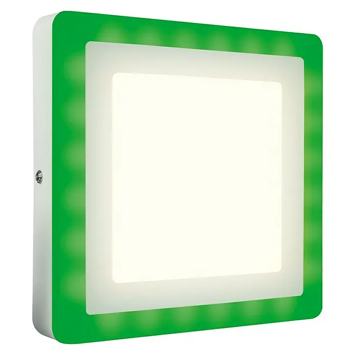 Ledvance LED-Wand- & Deckenleuchte Color & White - 30 W, L x B x H: 30 x 30 x 4,5 cm, Weiß, RGB