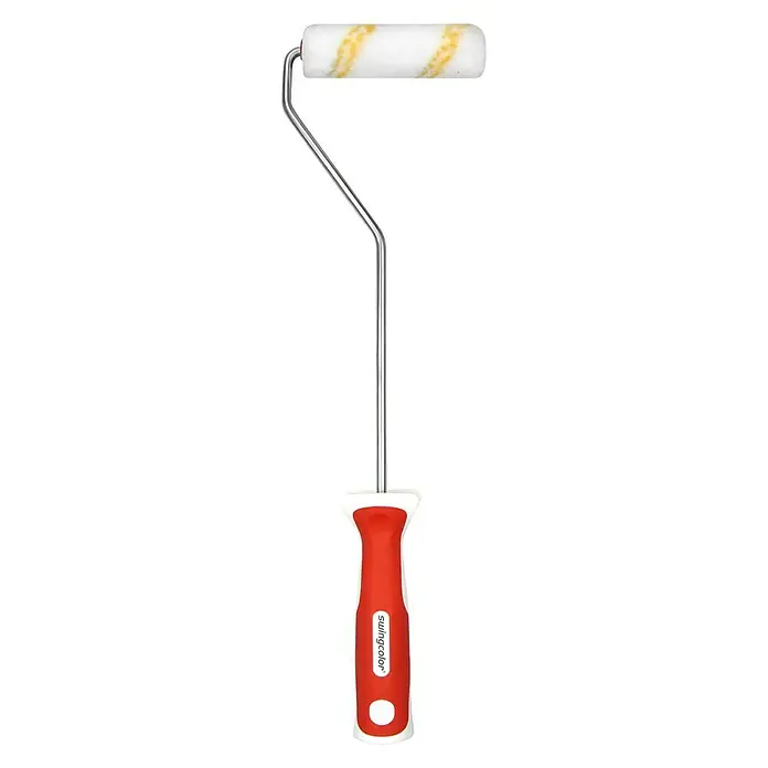 swingcolor Premium Nastavak za nanošenje boje za valjak 2K - Širina valjka: 10 cm, Debljina držača valjka: 6 mm, Dužina držača: 27 cm - Pogled sprijeda