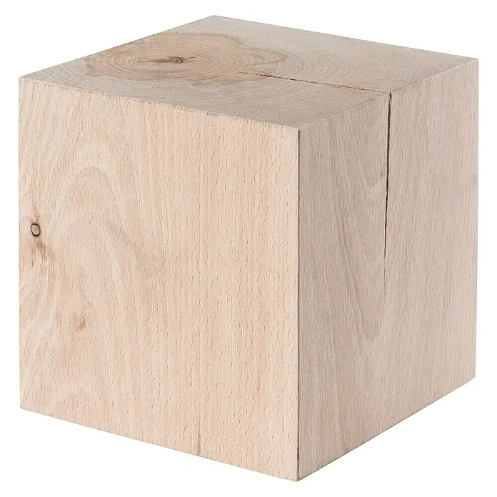 Massiv Blox Massivholzwürfel Cube - Buche, 15 x 15 x 15 cm