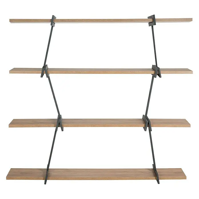 Phönix Regal Babylon - L x B x H: 30 x 120 x 134 cm, Eiche, Traglast: 10 kg/Boden - Vorderansicht