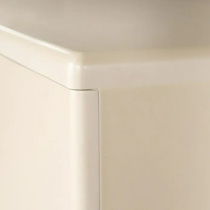 Phönix Miami Kommode - L x B x H: 43 x 97,6 x 88,8 cm, Weiß, 4 verchromte Griffe - Detailaufnahme