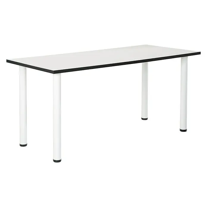 Phönix Chicago Tischplatte - L x B x H: 70 x 160 x 2,5 cm, Weiß, Farbe Rahmen: Schwarz - Anwendungsbeispiel