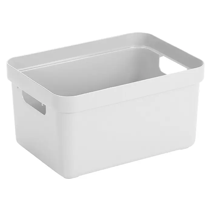 Sunware Aufbewahrungsbox Sigma Home - L x B x H: 35,2 x 25,3 x 18,3 cm, Kunststoff, Weiß - Linke Seitenansicht