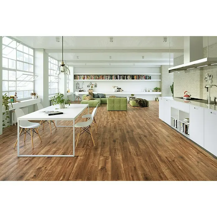LOGOCLIC Laminado AC4-32 Roble Thermo - 1.200 x 196 x 8 mm, AC4