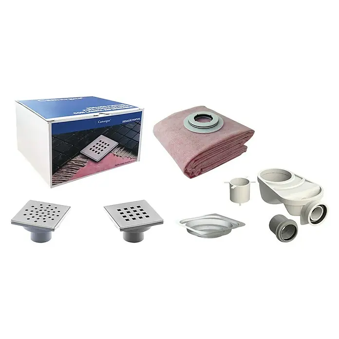Kit de desagüe de ducha AIKIT EVO - L x An: 108 x 10,8 cm, Acero inoxidable