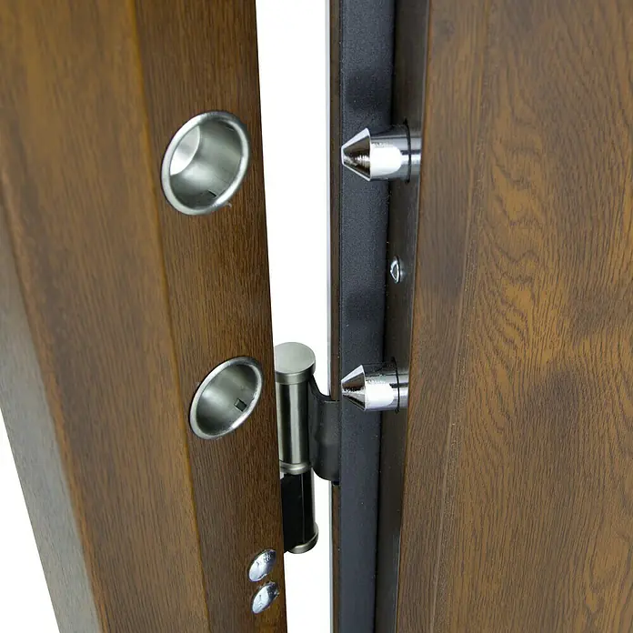 SegureStil Puerta de entrada Acorazada VH500 Serie V Exterior - 90 x 206 cm, Izquierda, Nogal
