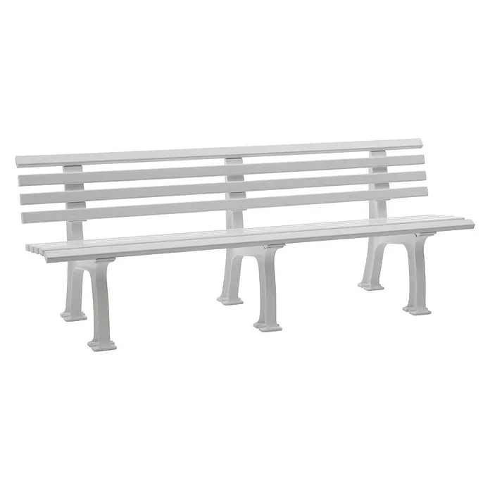 Blome Gartenbank Juist - 200 cm, PVC, Weiß - Vorderansicht