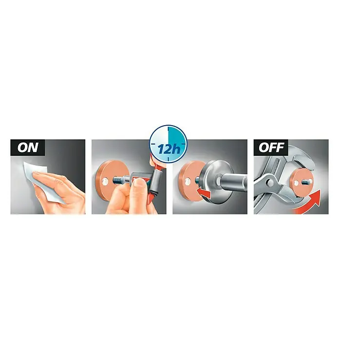 Tesa Powerbutton Wandhaken Powerbutton Universal - Größe: Klein, Rund, Selbstklebend
