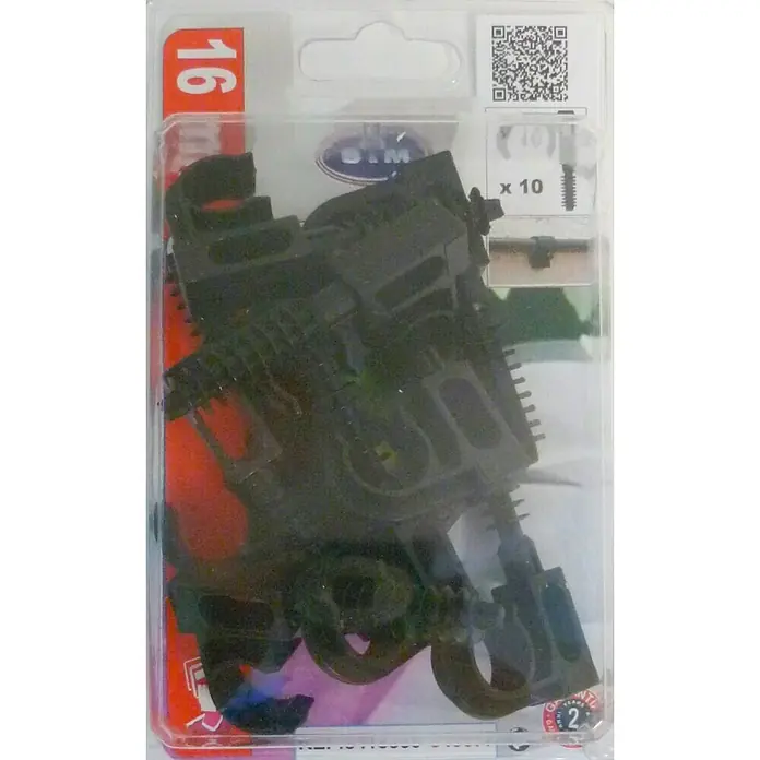 Abrazadera para tubo micro riego - Diámetro: 16 mm, 10 ud.