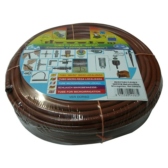 Tubo de instalación microgoteo flexible - 4 mm, 25 m
